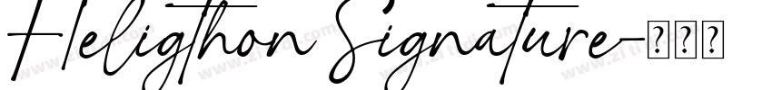 Heligthon Signature字体转换